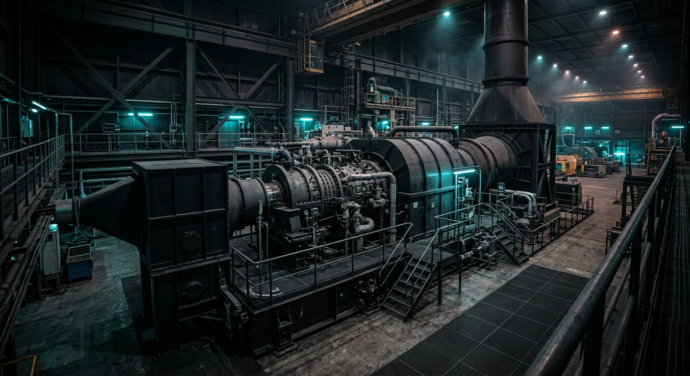 Gas turbine in a generation hall
